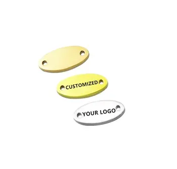 MYLONGINGCHARM 50 pcs customized clothing labels-14mmx6mm Engravable Connecters in Mini Size-custom your logo or design-oval tag
MYLONGINGCHARM 50 pcs customized clothing labels-14mmx6mm Engravable Connecters in Mini Size-custom your logo or design-oval tag