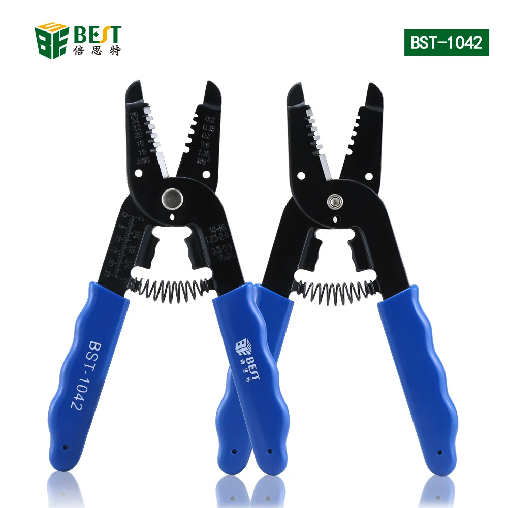 BST-1042Portable Cable Wire Stripper Tool Pliers Crimping Cable Stripping Wire Cutters Multifunctional Crimping Stripping Plier
BST-1042Portable Cable Wire Stripper Tool Pliers Crimping Cable Stripping Wire Cutters Multifunctional Crimping Stripping Plier