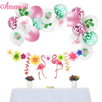 Amawill Pink Flamingo Palm Leaf Confetti Balloons Flamingo Flower Paper Garland Forest Jungle Party Supplies Hawaiian Decor 7D
Amawill Pink Flamingo Palm Leaf Confetti Balloons Flamingo Flower Paper Garland Forest Jungle Party Supplies Hawaiian Decor 7D