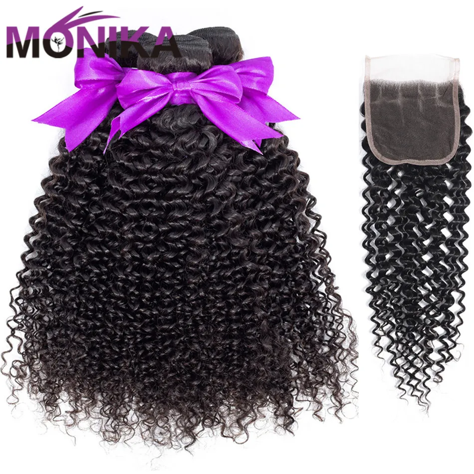 Monika Curly Hair with Closure Non Remy Human Hair Bundles with Closure Tissage Indien Avec Closure 4/3 Bundles with Closure 
Monika Curly Hair with Closure Non Remy Human Hair Bundles with Closure Tissage Indien Avec Closure 4/3 Bundles with Closure