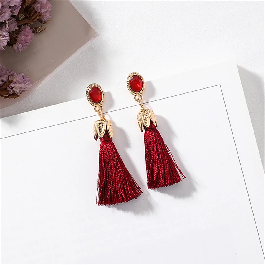 RAVINOUR Korean Style Tassel Earrings for Women Fashion Jewelry Small Fringe Earings Bijoux Femme Oval Crystal Dangle Earrings
RAVINOUR Korean Style Tassel Earrings for Women Fashion Jewelry Small Fringe Earings Bijoux Femme Oval Crystal Dangle Earrings