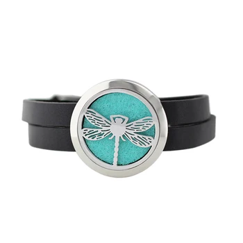 Fashion Drangonfly Butterfly 30mm 316L Stainless Steel Perfume Essential Oil Locket Black Leather Bracelet With Free Pads
Fashion Drangonfly Butterfly 30mm 316L Stainless Steel Perfume Essential Oil Locket Black Leather Bracelet With Free Pads