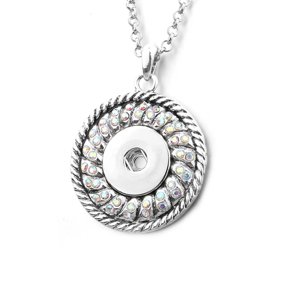 New 18mm Snap Jewelry Rhinestone Round Snap Button Pendant Necklace for Women Fit 18mm 20mm Snap Buttons Jewelry
New 18mm Snap Jewelry Rhinestone Round Snap Button Pendant Necklace for Women Fit 18mm 20mm Snap Buttons Jewelry