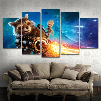 Canvas HD Prints Paintings Wall Art Framework For Living Room Home Decor 5 Pieces Baby Groot Pictures Raccoon Posters
Canvas HD Prints Paintings Wall Art Framework For Living Room Home Decor 5 Pieces Baby Groot Pictures Raccoon Posters