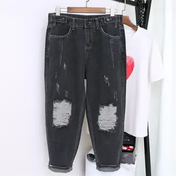 5XL Vintage Boyfriend Jeans For Women Ripped Hole Harem Pants Plus Size High Waist Jeans Mujer Casual Streetwear Mom Jeans Q1255
5XL Vintage Boyfriend Jeans For Women Ripped Hole Harem Pants Plus Size High Waist Jeans Mujer Casual Streetwear Mom Jeans Q1255