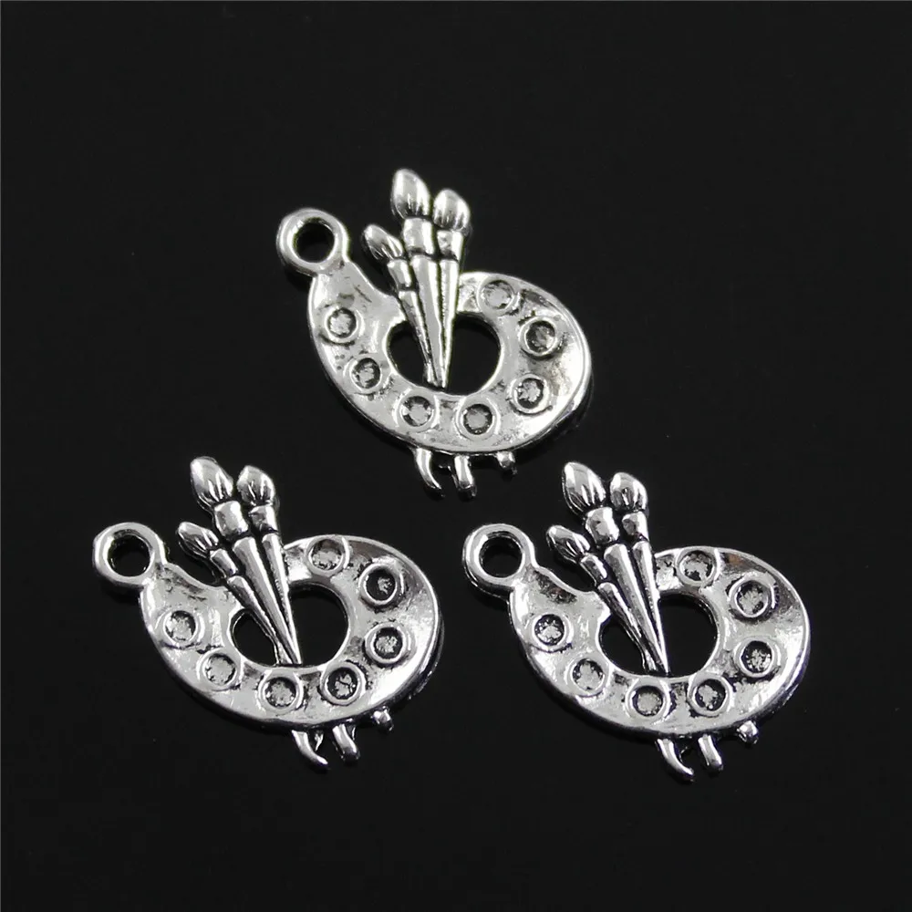 Painting Brush Palette Charms Pendant Diy Jewelry Findings Antique Silver Tone 16x12mm 20pcs/lot
Painting Brush Palette Charms Pendant Diy Jewelry Findings Antique Silver Tone 16x12mm 20pcs/lot