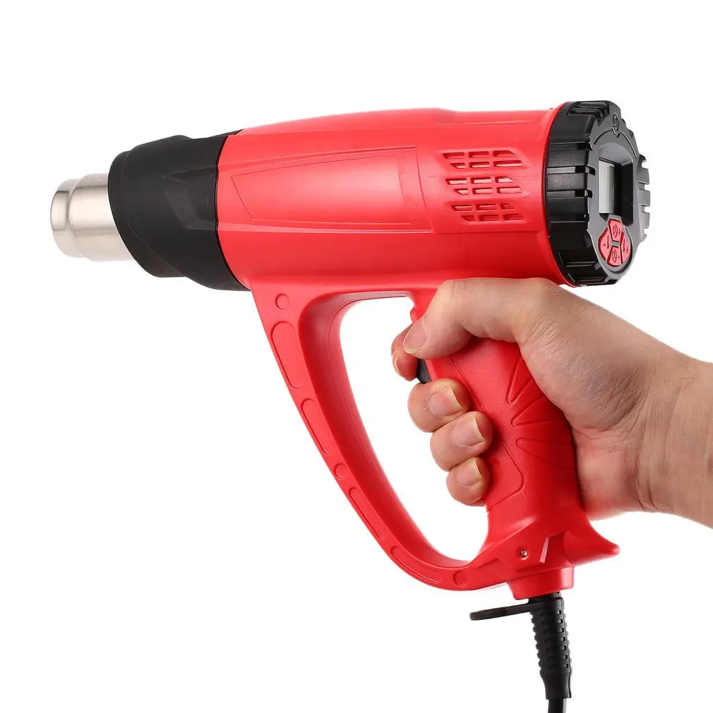 2000W Electric LCD Hot Air Heat Gun Temperature Fan Adjustable Shrink Wrap Paint Stripper Dissolving Rework DIY Tool+Nozzle Sale
2000W Electric LCD Hot Air Heat Gun Temperature Fan Adjustable Shrink Wrap Paint Stripper Dissolving Rework DIY Tool+Nozzle Sale