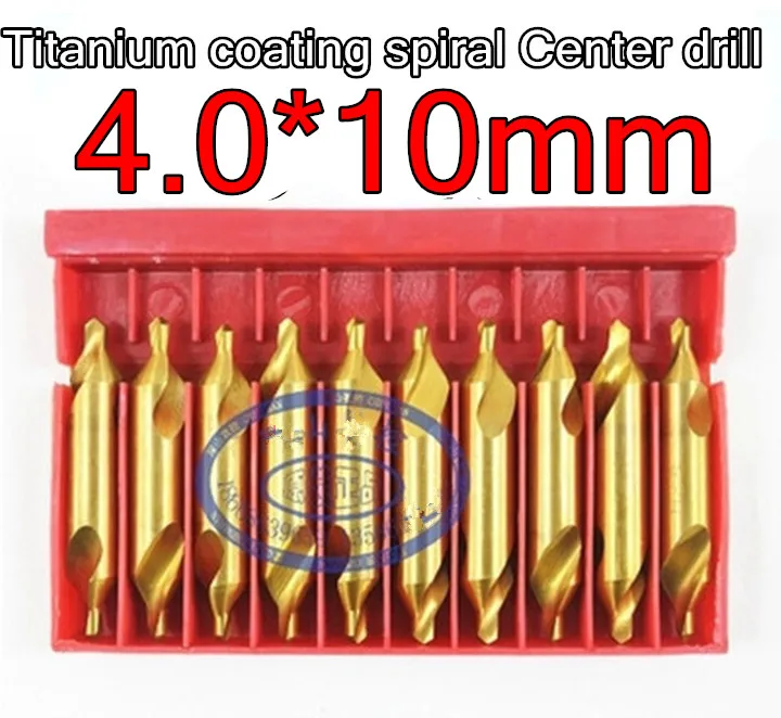 4.0*10mm petiole 10pcs/set HSS 60 degrees High quality Titanium coating Spiral Groove Center drill Free shipping
4.0*10mm petiole 10pcs/set HSS 60 degrees High quality Titanium coating Spiral Groove Center drill Free shipping