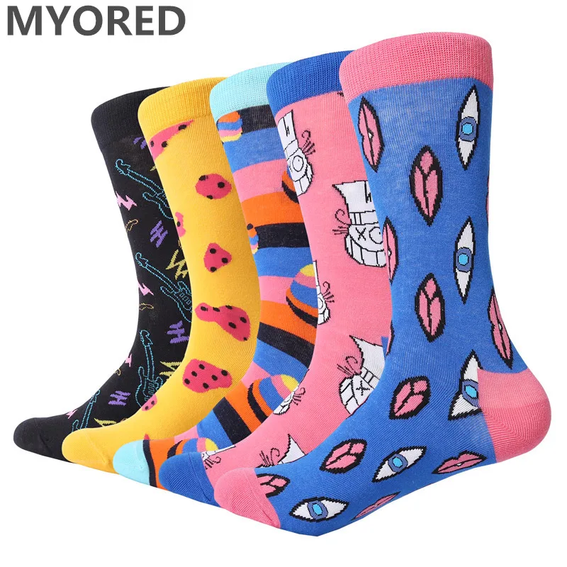 MYORED 5pairs/Lot men socks combed cotton colorful novelty crew funny socks for men and women casual business dress wedding gift
MYORED 5pairs/Lot men socks combed cotton colorful novelty crew funny socks for men and women casual business dress wedding gift