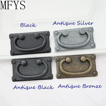 3" Vintage style Drawer Pull Handles Antique Silver Bronze Black Square Cabinet Handles Door Handle Drop Bail BackPlate 76mm
3" Vintage style Drawer Pull Handles Antique Silver Bronze Black Square Cabinet Handles Door Handle Drop Bail BackPlate 76mm