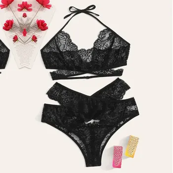 Women Plus Size Lace Sexy Lingerie Hollow Halter Bra Set Babydoll Underwear bralette crop top Cross Halter Bandage Vest Chest
Women Plus Size Lace Sexy Lingerie Hollow Halter Bra Set Babydoll Underwear bralette crop top Cross Halter Bandage Vest Chest