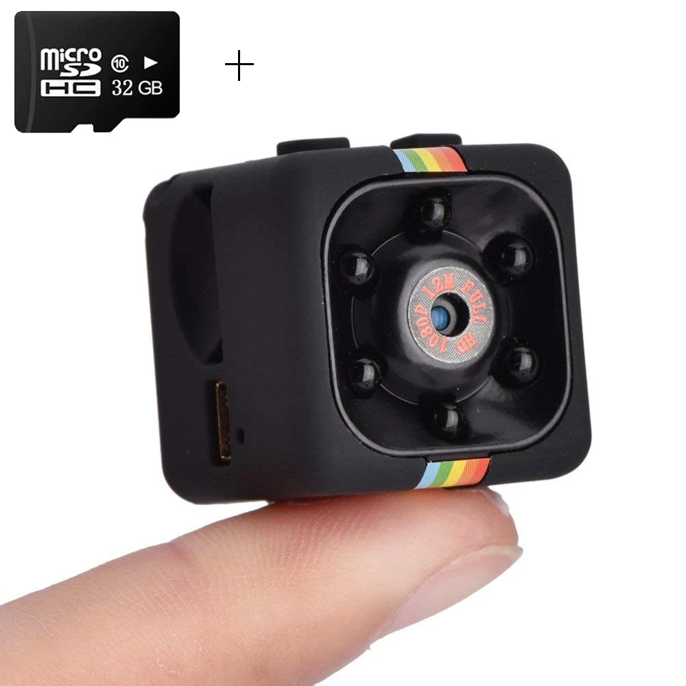 SQ11 Mini Camera 1080P Home Security HD Micro Camera Recorder Night Vision Sport Cam Camera DVR Micro Memory Card TF Card 32GB
SQ11 Mini Camera 1080P Home Security HD Micro Camera Recorder Night Vision Sport Cam Camera DVR Micro Memory Card TF Card 32GB