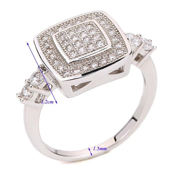 Micro-Inserted Jewelry Exquisite wedding Rings Rhodium plated with AAA zircon Crystal for Women Weeding Jewelry
Micro-Inserted Jewelry Exquisite wedding Rings Rhodium plated with AAA zircon Crystal for Women Weeding Jewelry