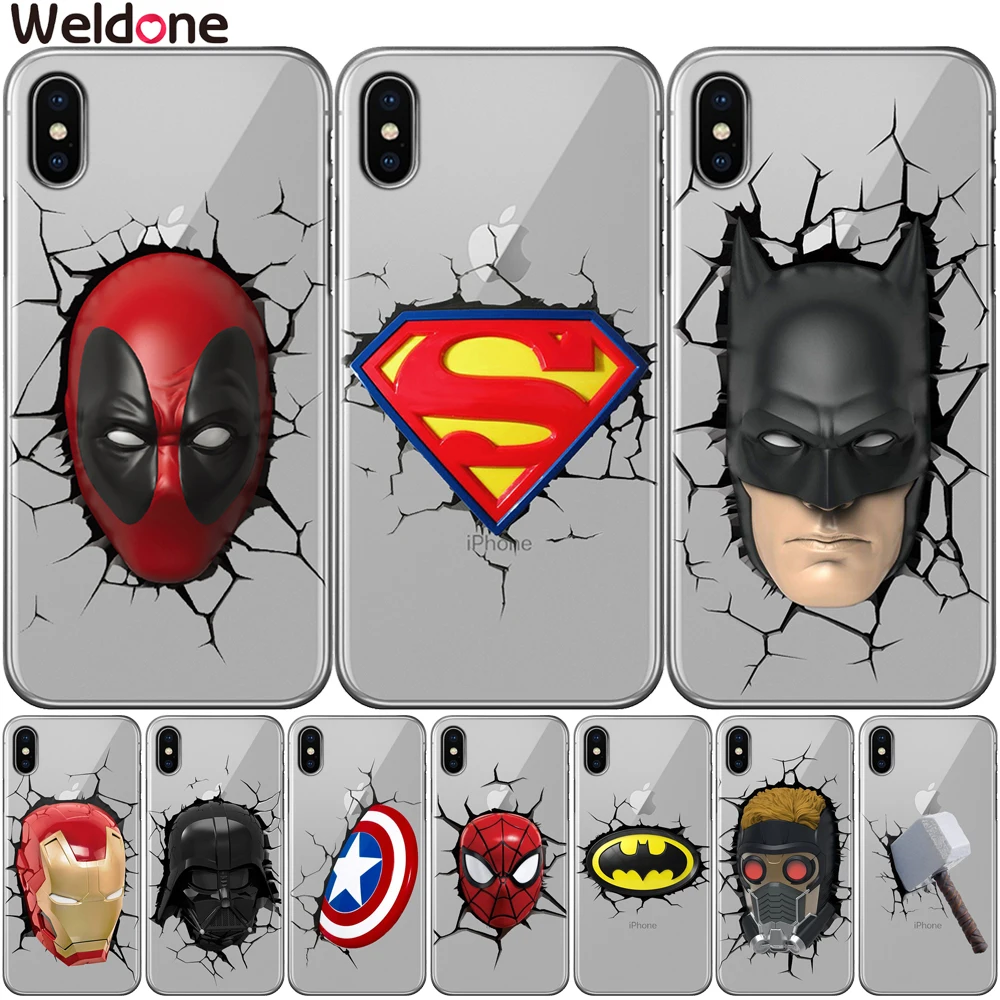 Marvel Avengers Case For iPhone XS Max XR X 7 6s 8 Plus 5S SE Super Iron Bat Man Spiderman Deadpool phone Cases Cover Etui Coque
Marvel Avengers Case For iPhone XS Max XR X 7 6s 8 Plus 5S SE Super Iron Bat Man Spiderman Deadpool phone Cases Cover Etui Coque