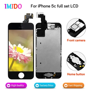 20Pcs Compeletly Full Set For iPhone 5C LCD Display Home button+Front camera Touch Screen Digitizer Assembly Free DHL Shipping
20Pcs Compeletly Full Set For iPhone 5C LCD Display Home button+Front camera Touch Screen Digitizer Assembly Free DHL Shipping