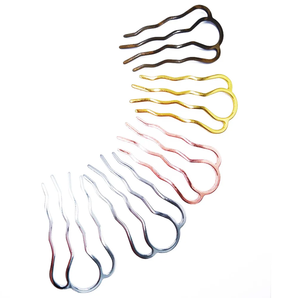 Wholesale 100pcs 4 Teeth 46x26mm Metal Hair Combs Findings for Jewelry Making HCF38
Wholesale 100pcs 4 Teeth 46x26mm Metal Hair Combs Findings for Jewelry Making HCF38