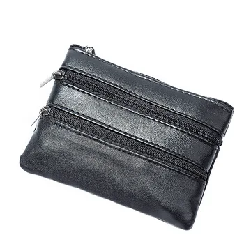 New Fashion Solid Black Genuine Leather Men Double Zipper Coin Purse Pouch Mini ID Credit Card Holder Short Small Key Wallet
New Fashion Solid Black Genuine Leather Men Double Zipper Coin Purse Pouch Mini ID Credit Card Holder Short Small Key Wallet