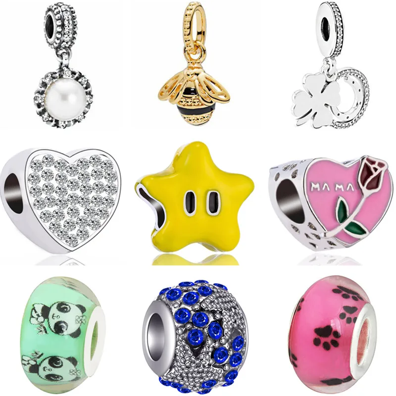 Summer DIY Jewelry Alloy Tree Lock Bee Panda Flowers Stars Enamel Beads Fit Pandora Charms Bracelets & Bangles for Women Bijoux
Summer DIY Jewelry Alloy Tree Lock Bee Panda Flowers Stars Enamel Beads Fit Pandora Charms Bracelets & Bangles for Women Bijoux