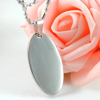 Size: 5.8cm*2.6cm, 316L Stainless Steel Oval Dog Tag Pendant Necklace Blank, Laser Logo Customize,wholesale, new WJP17
Size: 5.8cm*2.6cm, 316L Stainless Steel Oval Dog Tag Pendant Necklace Blank, Laser Logo Customize,wholesale, new WJP17