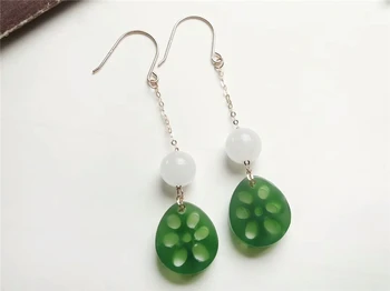 Koraba Real 18K Gold Inlaid Natural Hetian Green Jade White Gemstone Lotus Earrings Christmas Jade Jewelry
Koraba Real 18K Gold Inlaid Natural Hetian Green Jade White Gemstone Lotus Earrings Christmas Jade Jewelry