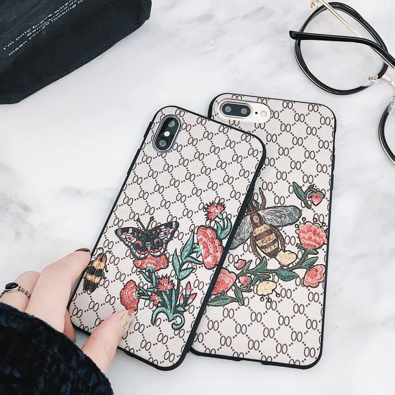 Bee phone case 6 6s for iphone 7 8plus 6splus butterfly floral cloth fabric relief design flower for iphone 10 xs max xr x capa
Bee phone case 6 6s for iphone 7 8plus 6splus butterfly floral cloth fabric relief design flower for iphone 10 xs max xr x capa