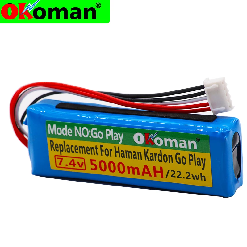 5000mAh Battery 7.4V for Harman Kardon Go Play Mini Speaker Li-Polymer Lithium Polymer Rechargeable Accumulator Replacement
5000mAh Battery 7.4V for Harman Kardon Go Play Mini Speaker Li-Polymer Lithium Polymer Rechargeable Accumulator Replacement