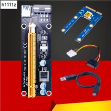 Mini pcie 1x para pci express x16 placa de riser para computador portátil placa gráfica externa gdc mineiro mini pcie para pci-e slot para mineração btc(China)