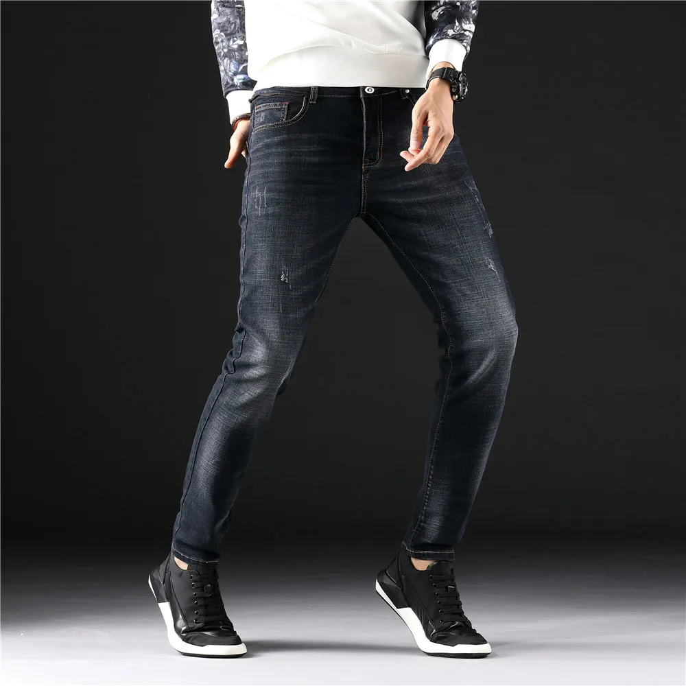 classic fashion men's slim washed jeans pants with spandex casual denim long pants
classic fashion men's slim washed jeans pants with spandex casual denim long pants