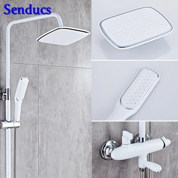 Senducs Bathroom White Shower Set with High Quality Brass Bath White Rain Shower Set for Hot Sale Bathroom White Shower Set
Senducs Bathroom White Shower Set with High Quality Brass Bath White Rain Shower Set for Hot Sale Bathroom White Shower Set