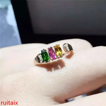 KJJEAXCMY fine jewelry S925 silver rose tourmaline opening female ring jewelry natural gem parcel post. 
KJJEAXCMY fine jewelry S925 silver rose tourmaline opening female ring jewelry natural gem parcel post.