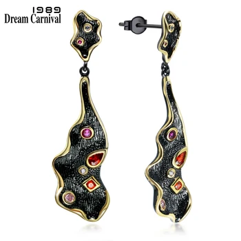 DreamCarnival 1989 New Gothic Vintage Black Gold Color Mixed Color CZ Irregular Long Dangle Earrings for Women Jewelry WE3772
DreamCarnival 1989 New Gothic Vintage Black Gold Color Mixed Color CZ Irregular Long Dangle Earrings for Women Jewelry WE3772