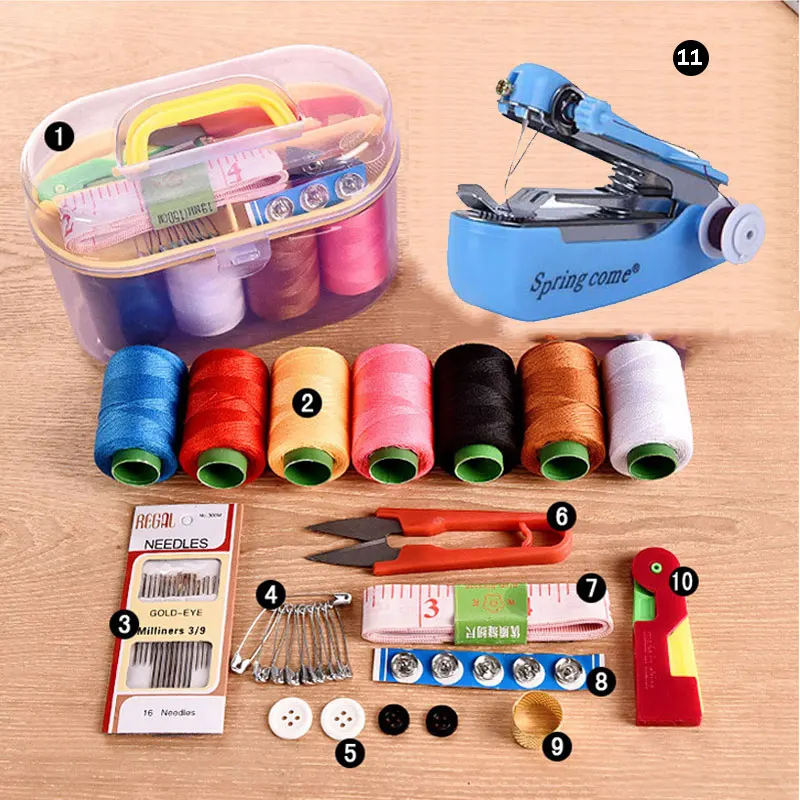 Portable Mini Hand Sewing Machine Sewing Kits Set with Sewing Tools Box Handheld Household Simple Operation Mini Sewing Machine
Portable Mini Hand Sewing Machine Sewing Kits Set with Sewing Tools Box Handheld Household Simple Operation Mini Sewing Machine