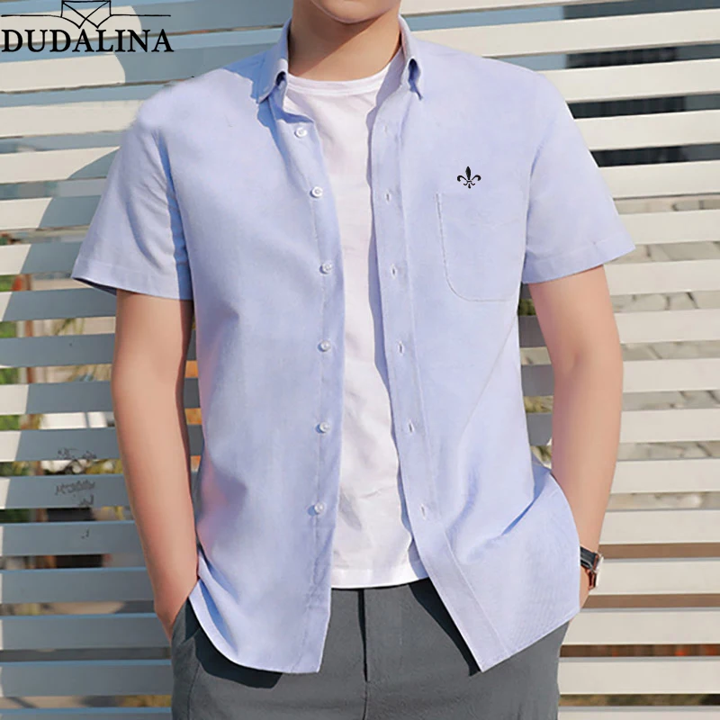 DUDALINA New Summer Fashion Mens Shirt 100% Cotton Short Sleeve Shirt Mens Clothing Trend Plus Size Mens Casual Brand Shirt
DUDALINA New Summer Fashion Mens Shirt 100% Cotton Short Sleeve Shirt Mens Clothing Trend Plus Size Mens Casual Brand Shirt