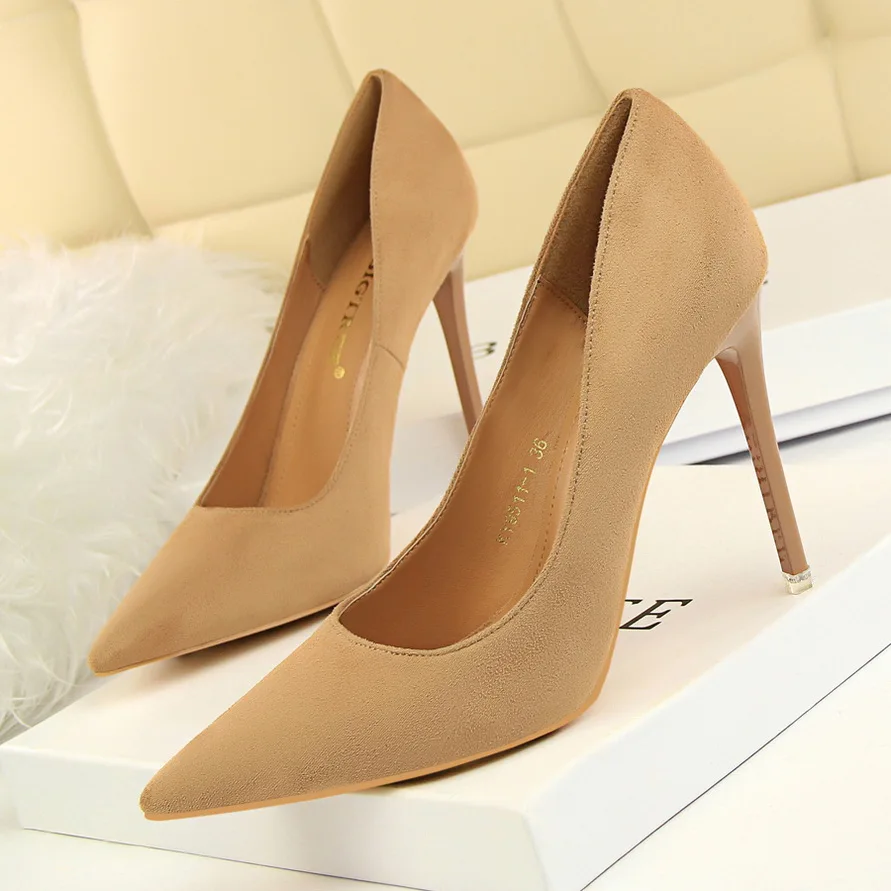 BIGTREE NEW suede pumps OL office shoes women's high heels pointy shoes fashion women's casual wedding shoes
BIGTREE NEW suede pumps OL office shoes women's high heels pointy shoes fashion women's casual wedding shoes