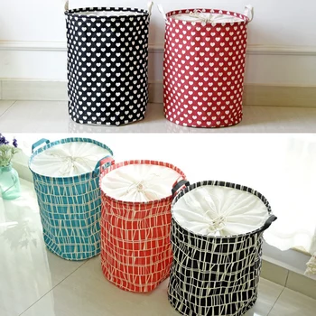Cotton Linen Folding Large Storage Basket Laundry Basket Dirty Clothes Buckets Laundry Bags With Handle 35x45cm 
Cotton Linen Folding Large Storage Basket Laundry Basket Dirty Clothes Buckets Laundry Bags With Handle 35x45cm