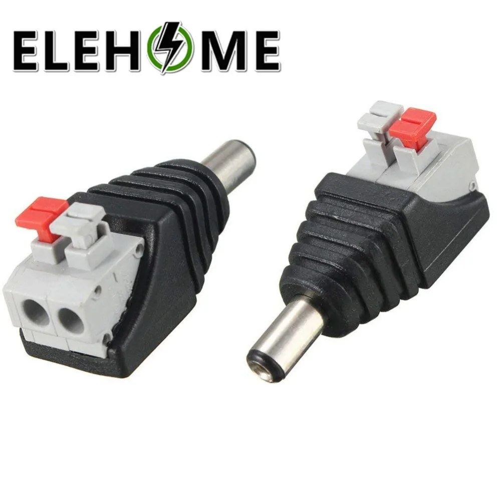 DC Male&DC Female 2.1*5.5mm LED Connector Power Jack Adapter Plug 3528/5050/5730 Single Color Led Strip XF30 | Обустройство дома