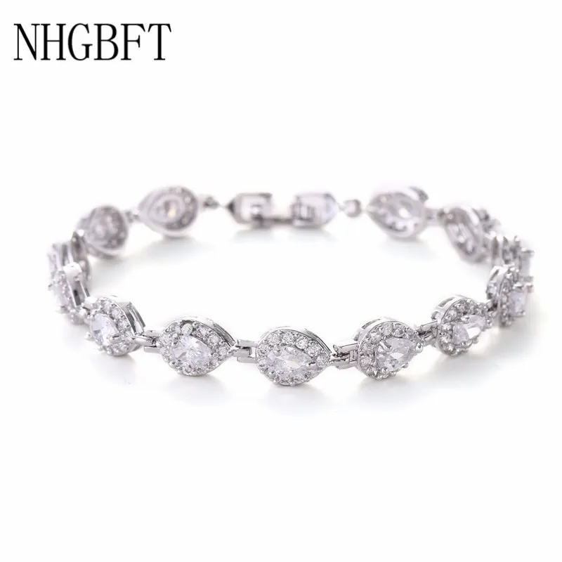 NHGBFT 18CM length Womens Water Drop Shape Strand Bracelet Bangle For Womens Clear White Cubic Zirconia Bracelet Jewelry
NHGBFT 18CM length Womens Water Drop Shape Strand Bracelet Bangle For Womens Clear White Cubic Zirconia Bracelet Jewelry