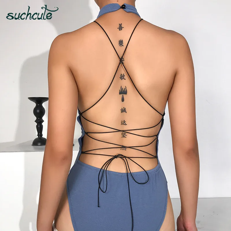 SUCHCUTE Overalls Body For Women Open Back Bandage Lace Sexy Bodycon Bodysuit Summer 2019 Romper Mono Mujer Buzos Mujer Swimsuit
SUCHCUTE Overalls Body For Women Open Back Bandage Lace Sexy Bodycon Bodysuit Summer 2019 Romper Mono Mujer Buzos Mujer Swimsuit