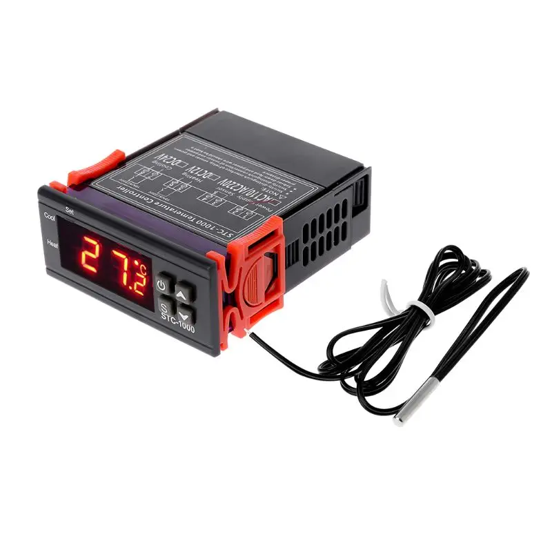 STC-1000 Digital LCD Display Temperature Controller Thermostat Relay 110V 220V Heating Cooling Farm Device Sensor For Incubator
STC-1000 Digital LCD Display Temperature Controller Thermostat Relay 110V 220V Heating Cooling Farm Device Sensor For Incubator