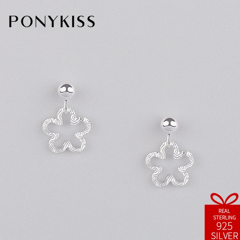 PONYKISS Romantic 100% 925 Sterling Silver Cute Hollow Plum Blossom Long Dangle Drop Earrings Women Jewelry Accessory Festival
PONYKISS Romantic 100% 925 Sterling Silver Cute Hollow Plum Blossom Long Dangle Drop Earrings Women Jewelry Accessory Festival