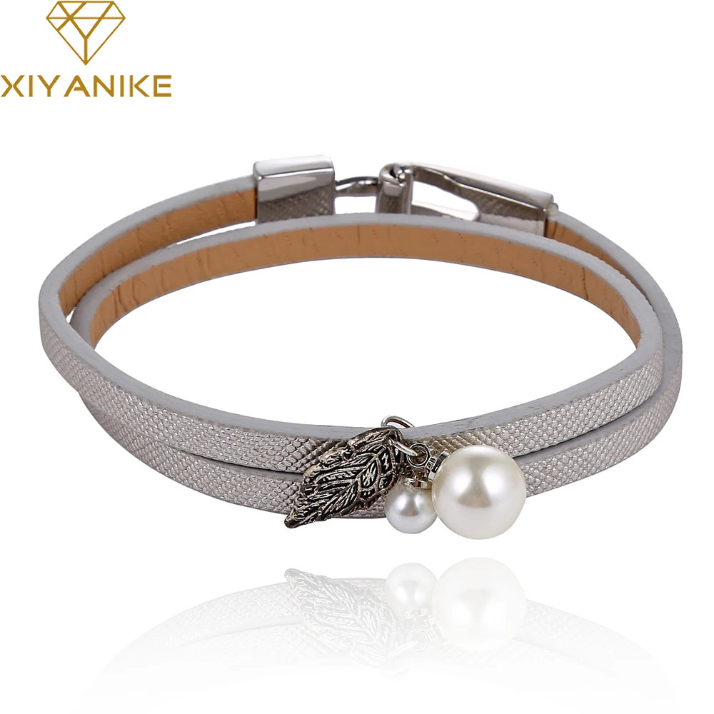 XIYANIKE PU Leather Bracelet Female Jewelry 2017 Fashion Leaf Wrap Bracelets & Bangle Multilayer Charm Pulseira Masculina B105
XIYANIKE PU Leather Bracelet Female Jewelry 2017 Fashion Leaf Wrap Bracelets & Bangle Multilayer Charm Pulseira Masculina B105
