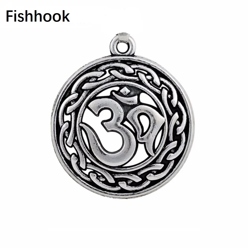 Fishhook религиозная Йога Ом узел Луна символ дух познания Подвески Бог Брахмы Вишну