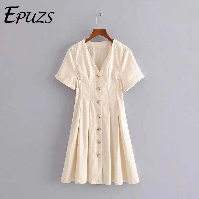 Summer dress 2019 Vintage button cotton linen dress casual elegant beach mini dresses korean bohemian vestidos
Summer dress 2019 Vintage button cotton linen dress casual elegant beach mini dresses korean bohemian vestidos