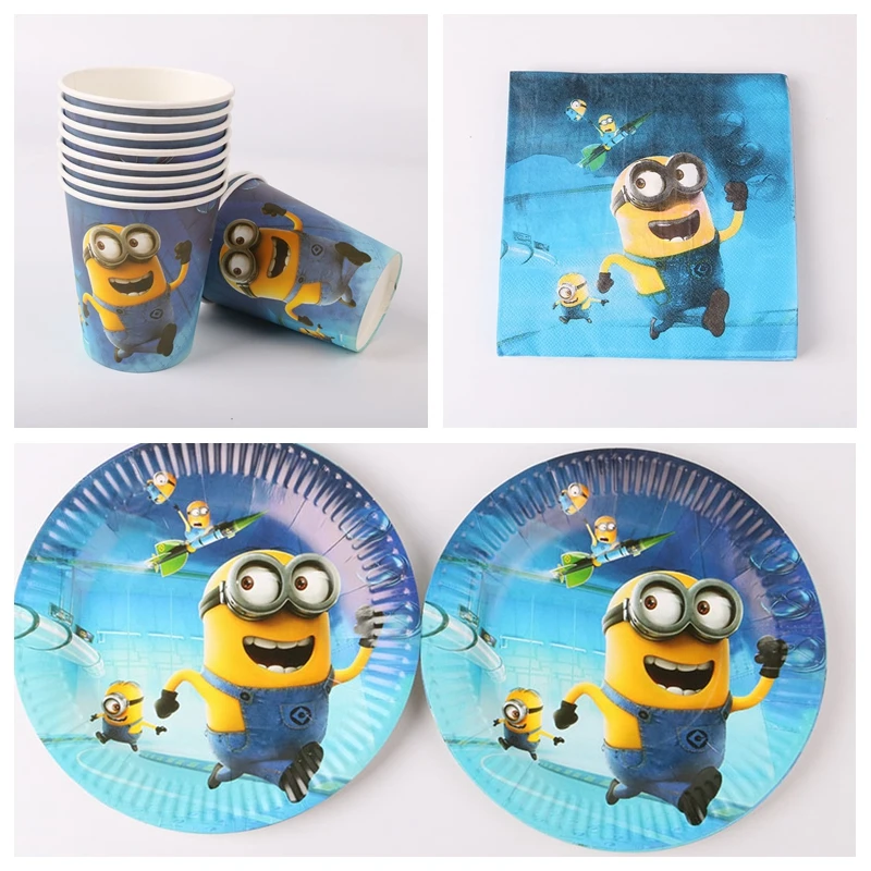 60PCS Minions Theme Party Disposable Tableware Set Paper Cups Plates Napkins Kids Birthday Wedding Party Decoration Supplies
60PCS Minions Theme Party Disposable Tableware Set Paper Cups Plates Napkins Kids Birthday Wedding Party Decoration Supplies