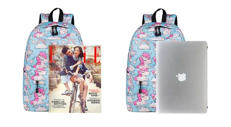 Unicorn Cartoon Backpack For School Girls Canvas Bags For Teenagers Travel Mochila Unicornio Shoulder Bags High Quality 2019 (6) -