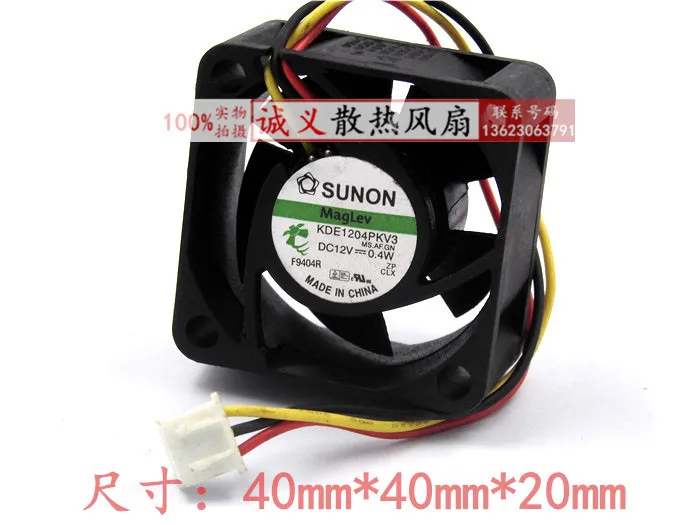 Original Sunon KDE1204PKV3 4020 40X40X20 DC 12V 0.40W server inverter cooling fan
Original Sunon KDE1204PKV3 4020 40X40X20 DC 12V 0.40W server inverter cooling fan