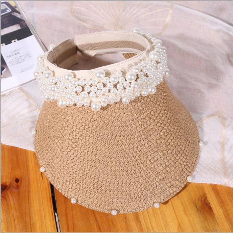 2019 New Pearl Visor Female Holiday Beach Hat Ladies Summer Sun Shade Caps Fashion Straw Empty Top Caps Outdoor Travel Hats
2019 New Pearl Visor Female Holiday Beach Hat Ladies Summer Sun Shade Caps Fashion Straw Empty Top Caps Outdoor Travel Hats