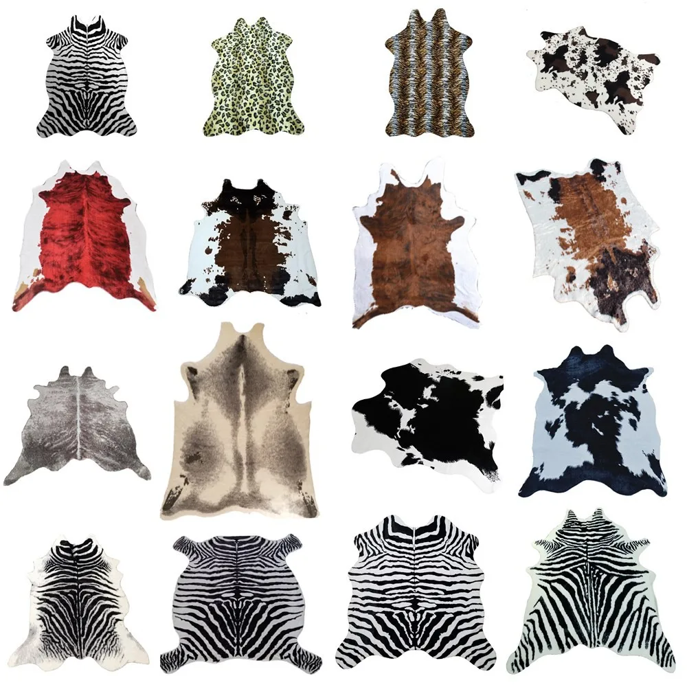 Zebra Cow Leopard Printed Carpet for Living Room Velvet Imitation Leather Rugs and Carpets Bedroom Non-slip Mat
Zebra Cow Leopard Printed Carpet for Living Room Velvet Imitation Leather Rugs and Carpets Bedroom Non-slip Mat