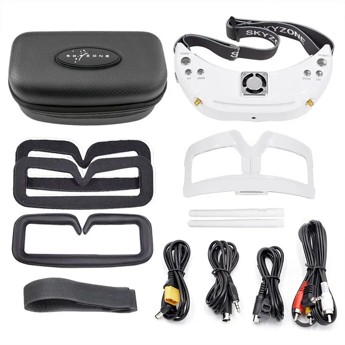 

Skyzone SKY03 Rev 1.1 3D 5.8G Diversity FPV Goggle w/ DVR Head Tracker 5.8G 48CH Diversity Receiver FPV Goggles