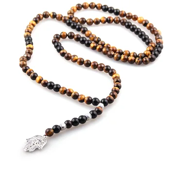 Fashion Bohemian Tribal Jewelry Semi Precious Stones Tiger Eye Stone Fatimas Hand charm Pendant Necklace Lariat Necklaces
Fashion Bohemian Tribal Jewelry Semi Precious Stones Tiger Eye Stone Fatimas Hand charm Pendant Necklace Lariat Necklaces